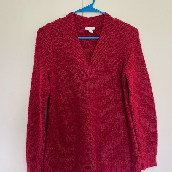 J.Jill Red V-Neck Sweater Size XS - Picture 14 of 15